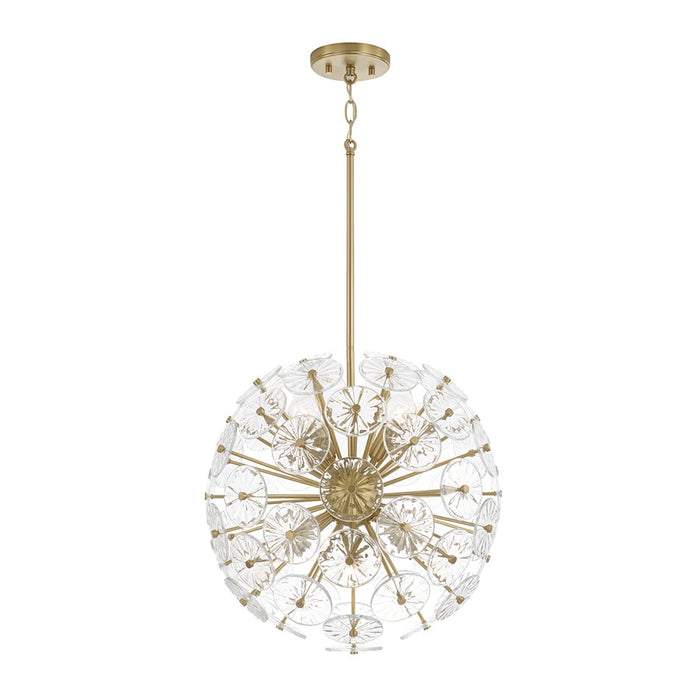 Capital Lighting Emelie 8 Light Pendant, Matte Brass - 357881MA