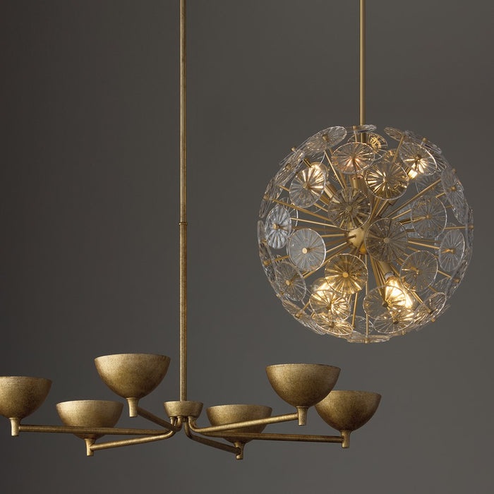 Capital Lighting Emelie 8 Light Pendant, Matte Brass