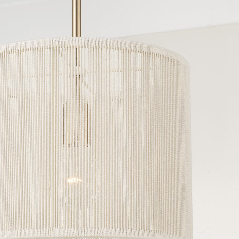 Capital Lighting Tara 1 Light 12" Drum Pendant, Matte Brass