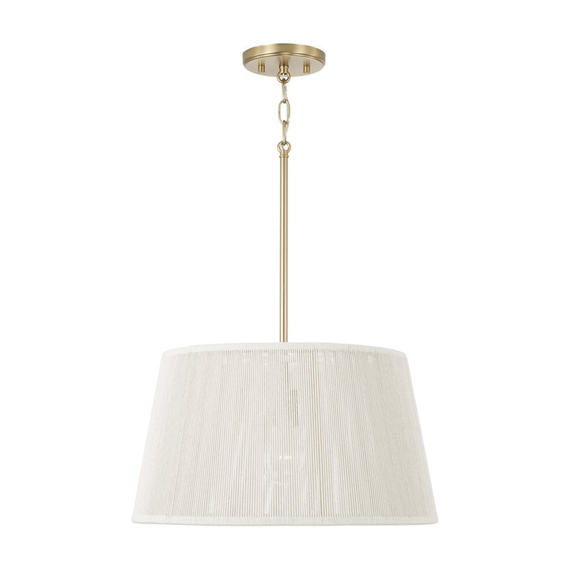 Capital Lighting Tara 1 Light 18" Pendant, Matte Brass