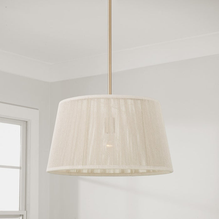 Capital Lighting Tara 1 Light 18" Pendant, Matte Brass