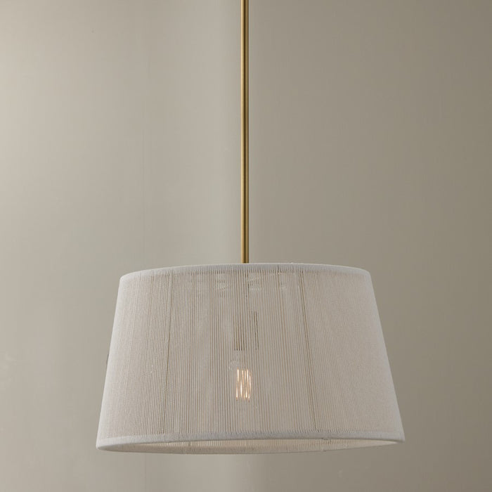 Capital Lighting Tara 1 Light 18" Pendant, Matte Brass