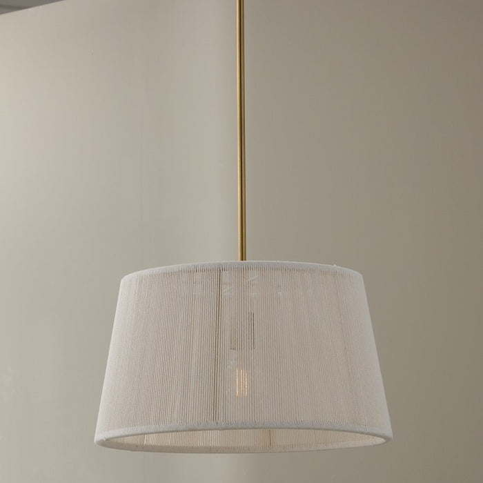 Capital Lighting Tara 1 Light 18" Pendant, Matte Brass