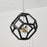 Capital Lighting Geo 4 Light Pendant, Flat Black and Matte Brass