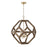 Capital Lighting Geo 4 Light Pendant, Nordic Wood and Matte Brass - 358441NM