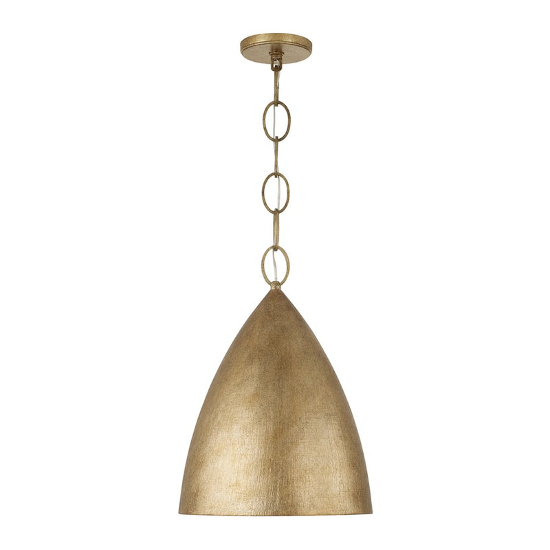 Capital Lighting Francesca 1Lt 13" Pendant, Gold/Textured Metal