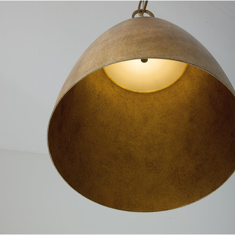 Capital Lighting Francesca 1Lt 13" Pendant, Gold/Textured Metal