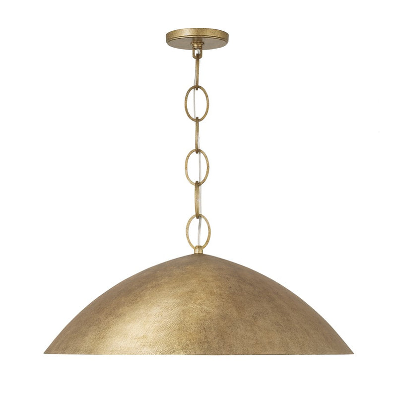 Capital Lighting Francesca 1Lt 24" Pendant, Gold/Textured Metal