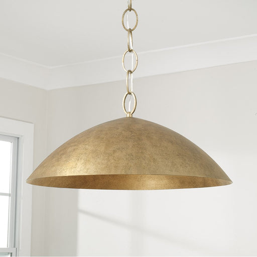 Capital Lighting Francesca 1Lt 24" Pendant, Gold/Textured Metal