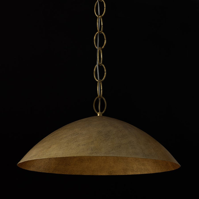 Capital Lighting Francesca 1Lt 24" Pendant, Gold/Textured Metal