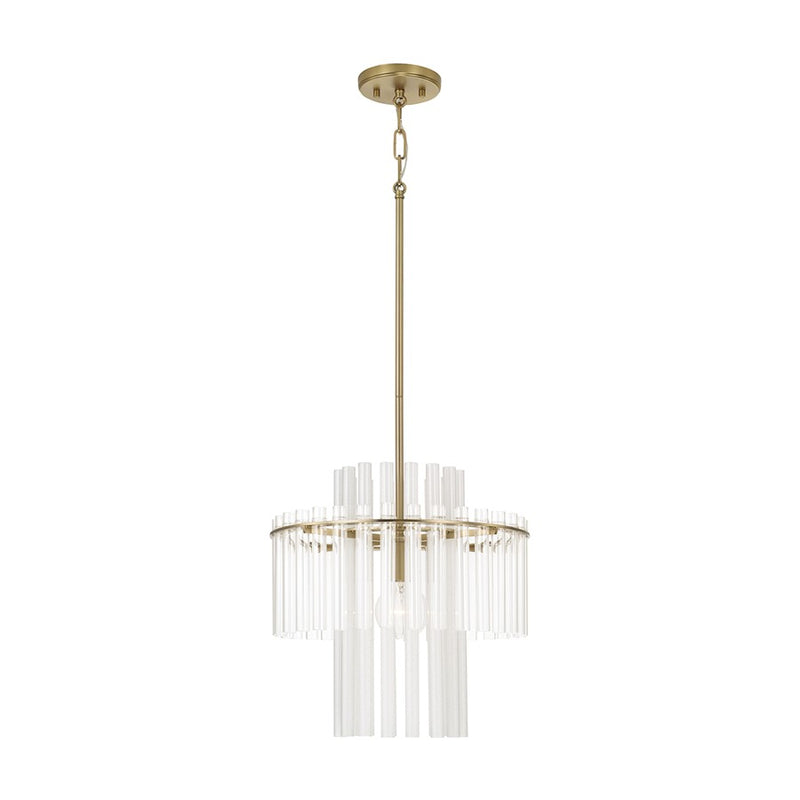 Capital Lighting Blair 1 Light Pendant, Aged Brass