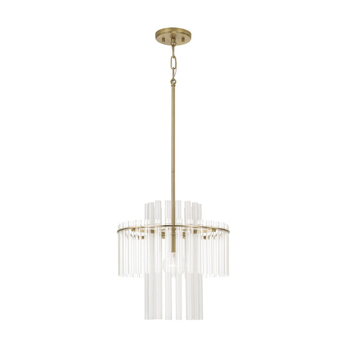 Capital Lighting Blair 1 Light Pendant, Aged Brass - 358711AD