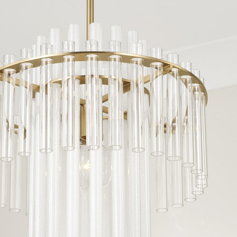 Capital Lighting Blair 1 Light Pendant, Aged Brass