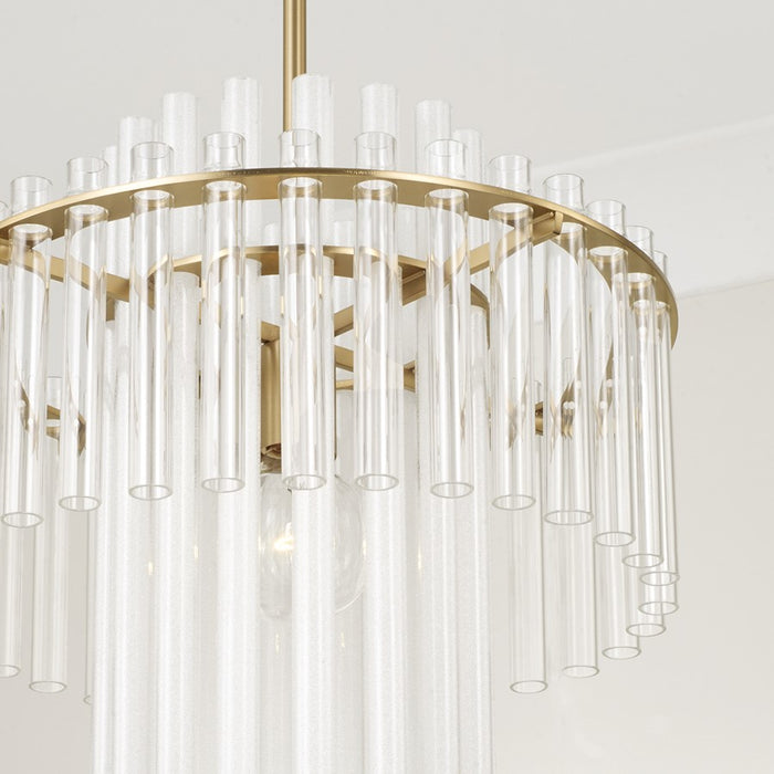 Capital Lighting Blair 1 Light Pendant, Aged Brass