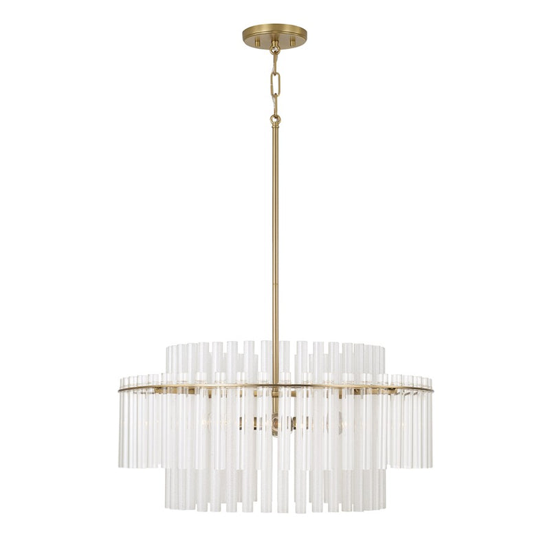 Capital Lighting Blair 4 Light Pendant, Aged Brass