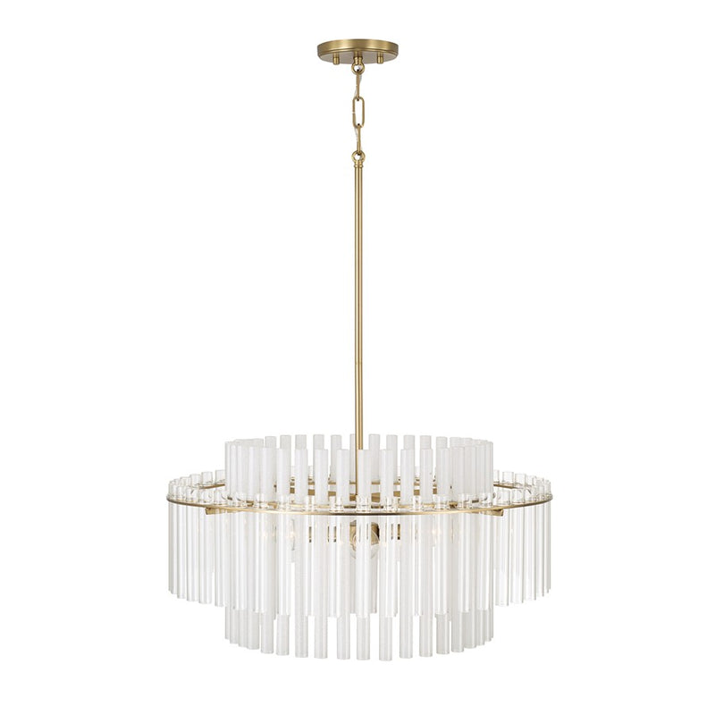 Capital Lighting Blair 4 Light Pendant, Aged Brass