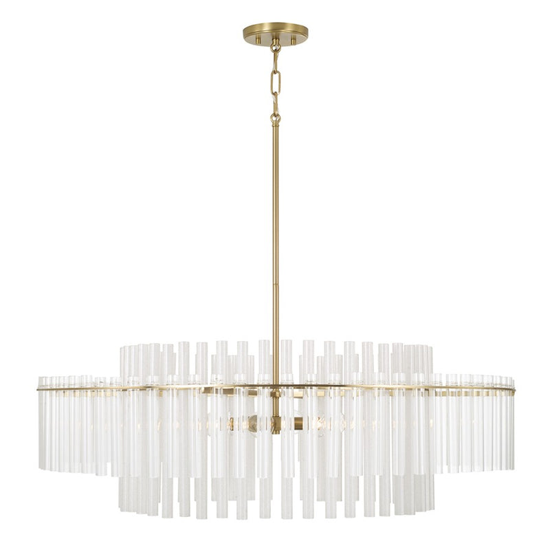 Capital Lighting Blair 6 Light Pendant, Aged Brass