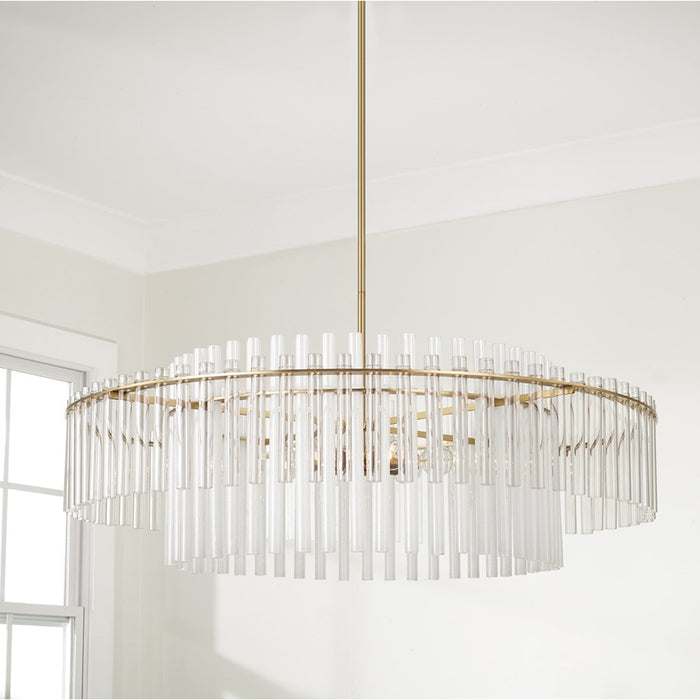 Capital Lighting Blair 6 Light Pendant, Aged Brass