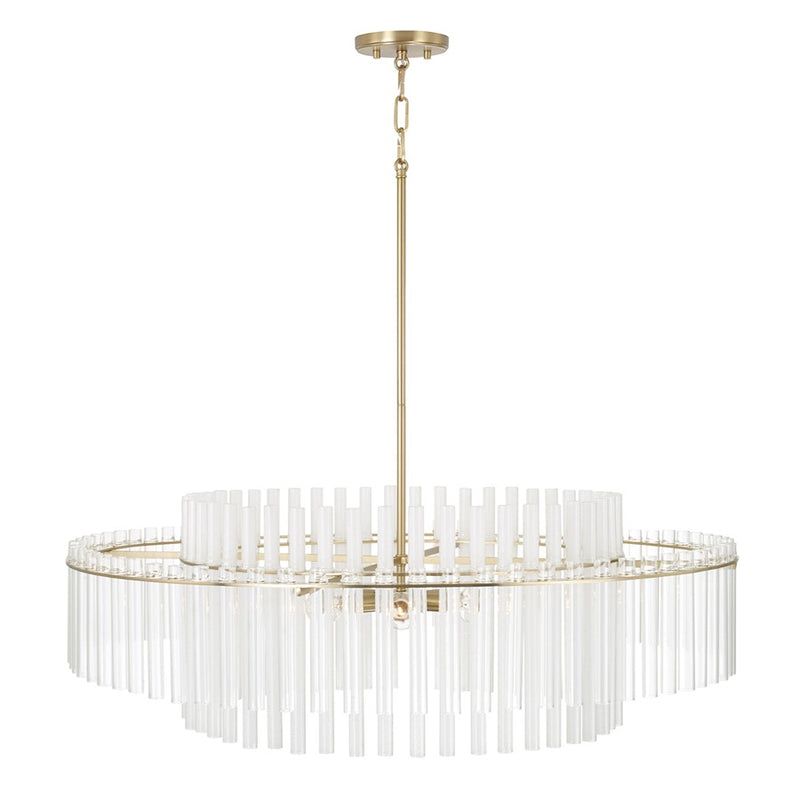 Capital Lighting Blair 6 Light Pendant, Aged Brass