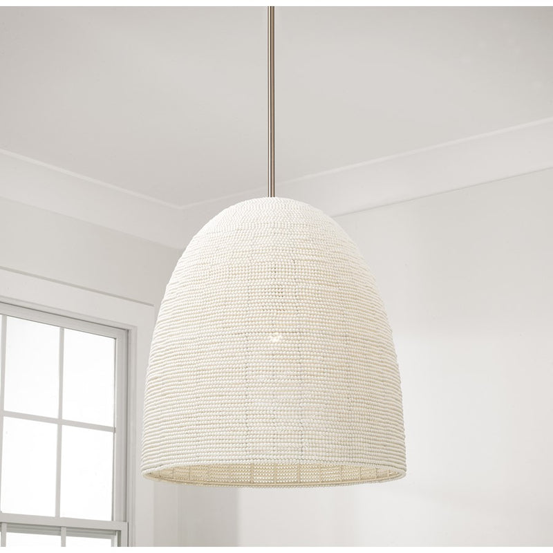 Capital Lighting Natalia 1 Light 24" Pendant, Aged Brass