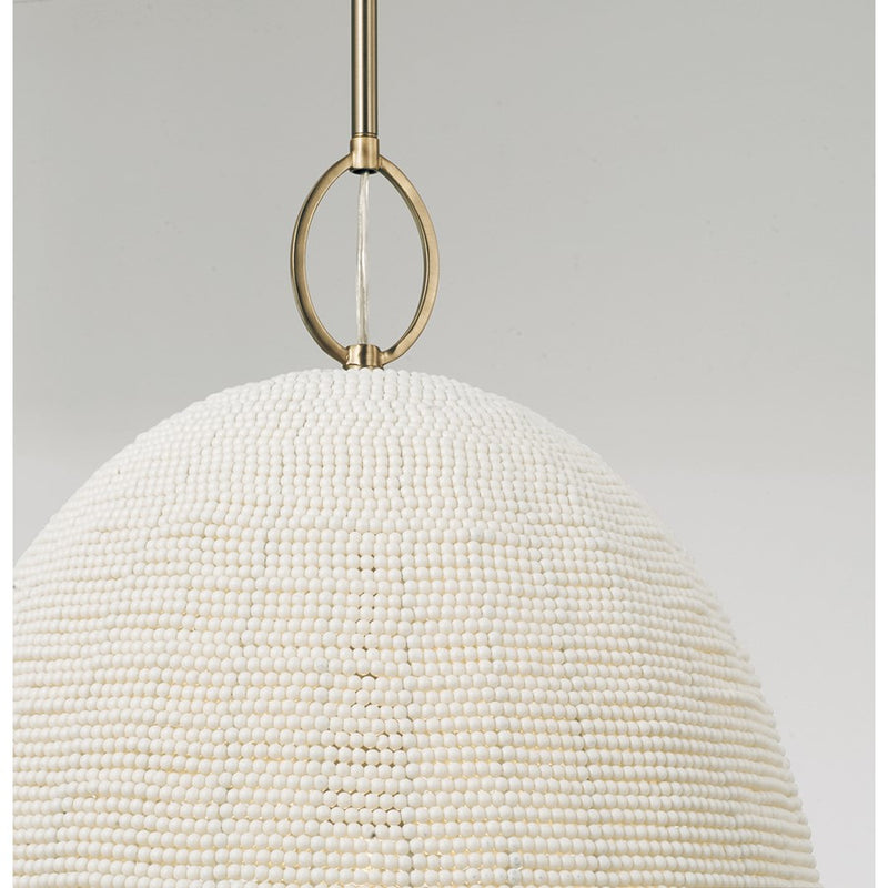Capital Lighting Natalia 1 Light 24" Pendant, Aged Brass