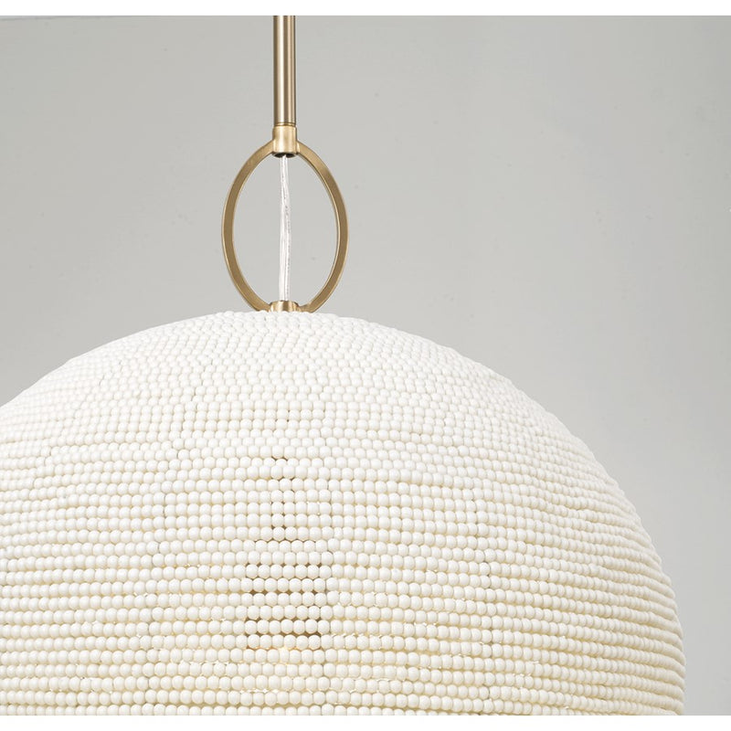 Capital Lighting Natalia 1 Light 20" Pendant, Aged Brass