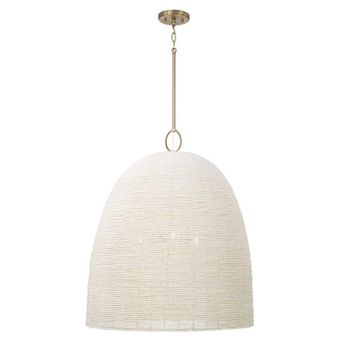 Capital Lighting Natalia 3 Light Pendant, Aged Brass - 358814AD