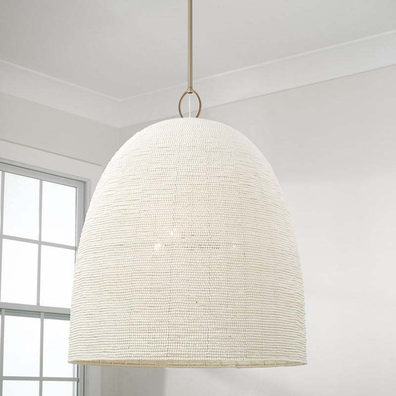 Capital Lighting Natalia 3 Light Pendant, Aged Brass