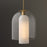 Capital Lighting Liz 1Lt Pendant, Brass/Clear/Faux Alabaster Glass