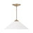 Capital Lighting Gatsby 1 Light Pendant, Matte Brass/Soft White Glass