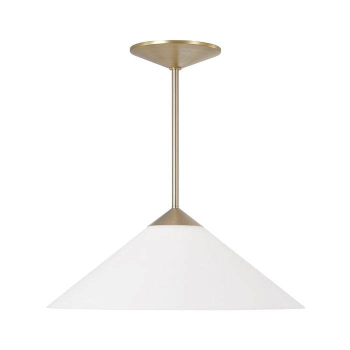 Capital Lighting Gatsby 1 Light Pendant, Matte Brass/Soft White Glass