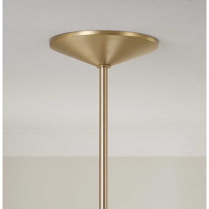Capital Lighting Gatsby 1 Light Pendant, Matte Brass/Soft White Glass