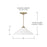 Capital Lighting Gatsby 1 Light Pendant, Matte Brass/Soft White Glass