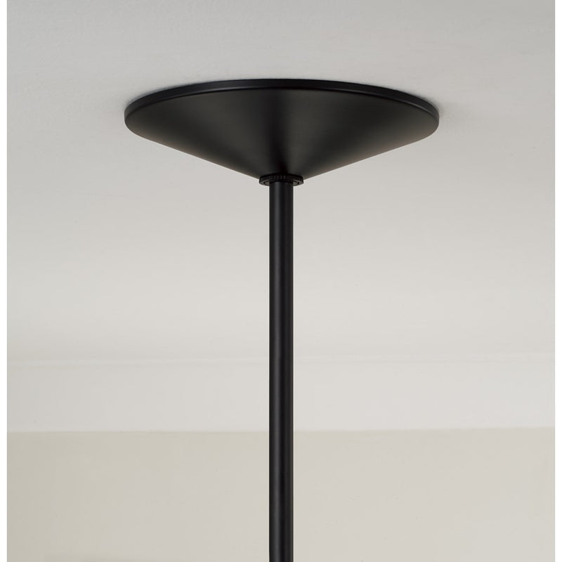 Capital Lighting Gatsby 1 Light Pendant, Matte Black/Soft White Glass