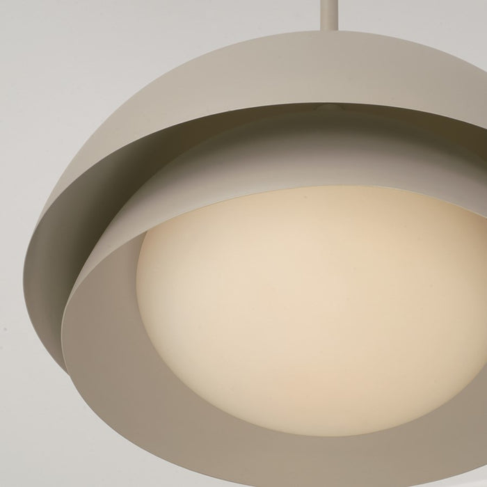 Capital Lighting Jensen 1 Light Pendant, Taupe/Soft White Glass