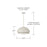 Capital Lighting Jensen 1 Light Pendant, Taupe/Soft White Glass