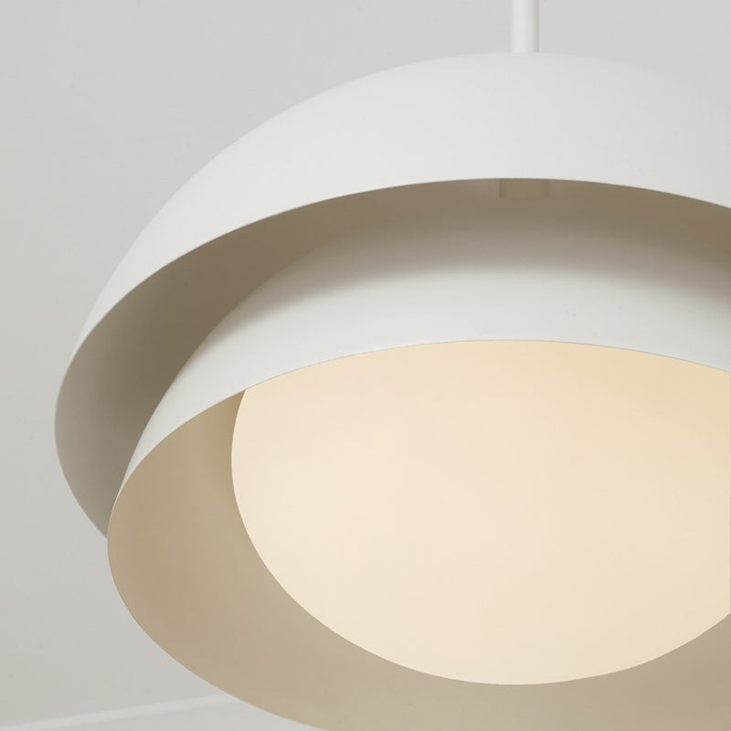 Capital Lighting Jensen 1Lt Pendant, White/White Glass/White Metal