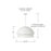 Capital Lighting Jensen 1Lt Pendant, White/Soft White Glass/White