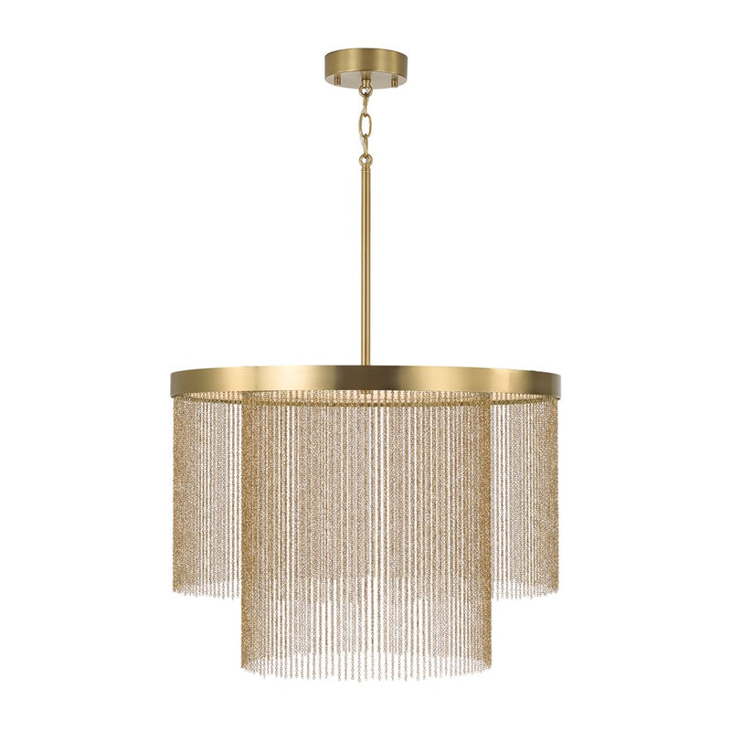 Capital Lighting Rae 2 Light Pendant, Aged Brass