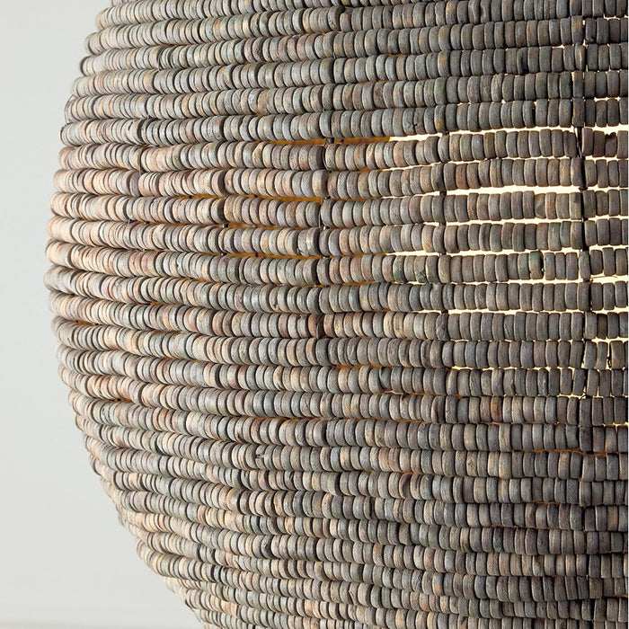 Capital Lighting Morada 1Lt 24" Pendant, Aegean Grey/Brass/White