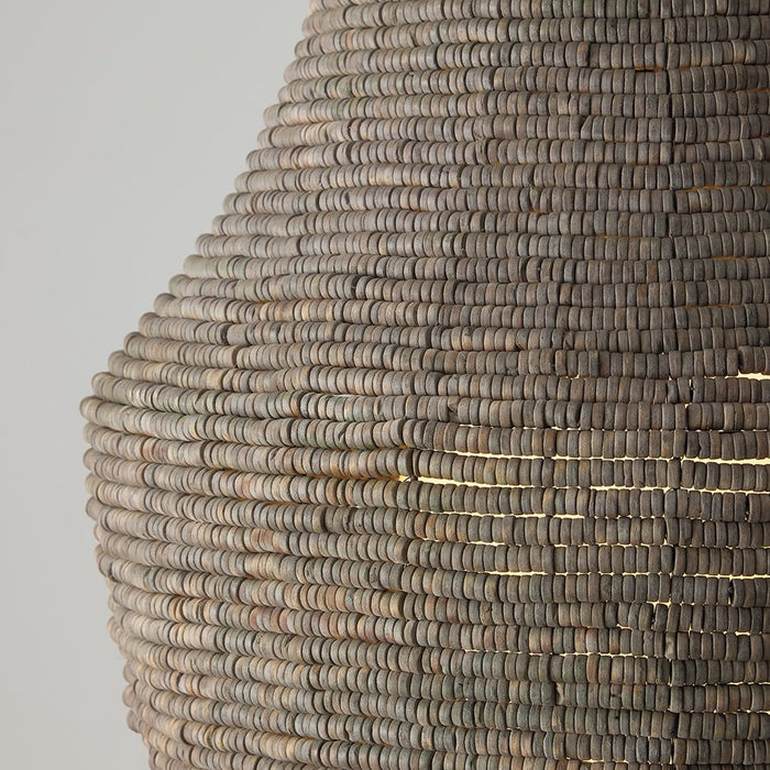 Capital Lighting Morada 1Lt 27" Pendant, Aegean Grey/Brass/White