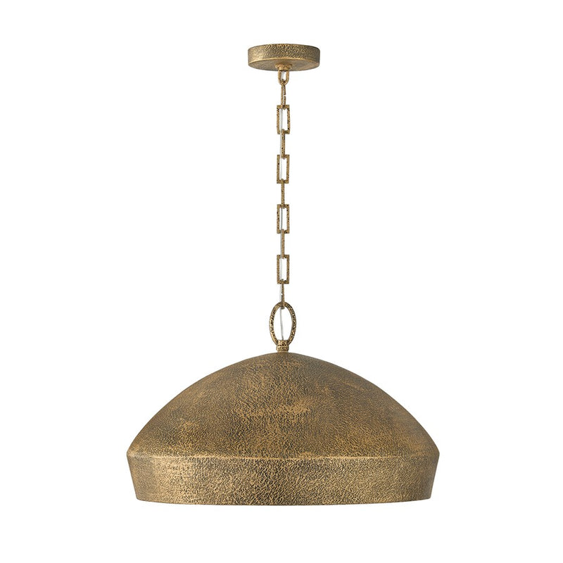 Capital Lighting Savari 1 Light 14" Pendant, Artisan Gold