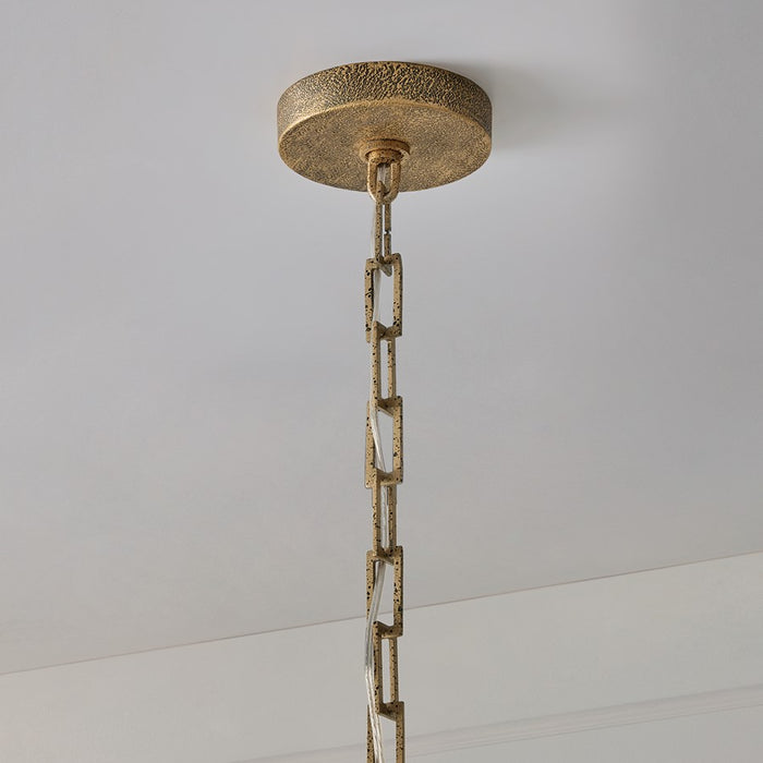 Capital Lighting Savari 1 Light 14" Pendant, Artisan Gold