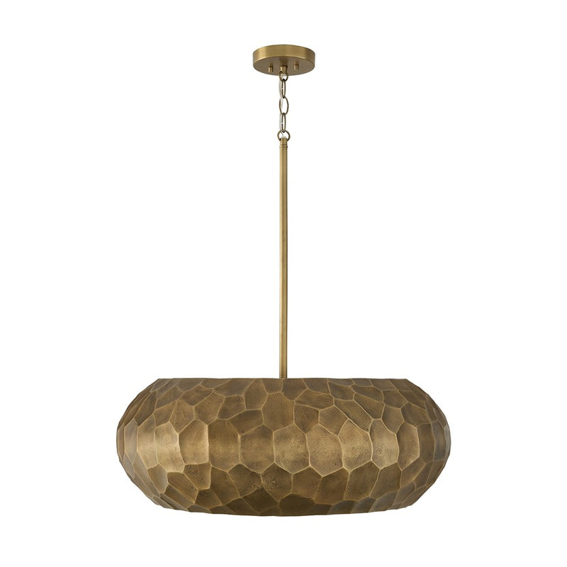 Capital Lighting Dorian 4 Light Pendant, Burnished Patinaed Brass