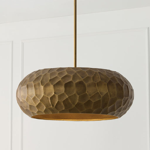 Capital Lighting Dorian 4 Light Pendant, Burnished Patinaed Brass