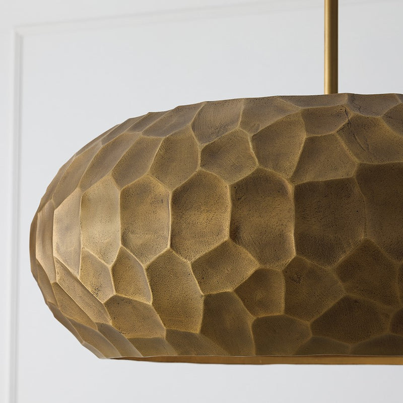 Capital Lighting Dorian 4 Light Pendant, Burnished Patinaed Brass