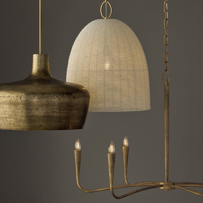 Capital Lighting Myriah 1 Light 15" Pendant, Tibetan Hammered Brass