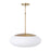 Capital Lighting Soren 1 Light Pendant, Aged Brass/Soft White Glass