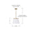 Homeplace Lighting Drake 1 Light Pendant, Aged Brass/Soft White Glass