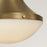 Capital Lighting Arlo 1 Light Pendant, Aged Brass/Soft White Glass